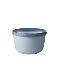 Mepal Multi Bowl Cirqula Round - Mikrowellen Geschir - Geeignet als Luftdichte Aufbewahrungsbox für den Kühlschrank, Mikrowellengeschirr & als Frischhaltedosen - 1000 ml - Nordic blue
