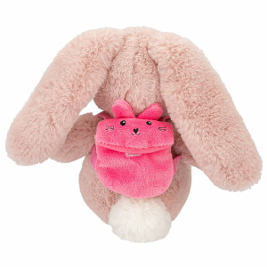 Depesche 12456 Princess Mimi - Kuscheltier Hase Nelly mit weichem Fell in Rosa, ca. 19 cm großes Plüschtier mit Rucksack