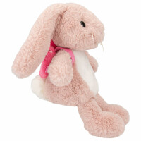 Depesche 12456 Princess Mimi - Kuscheltier Hase Nelly mit weichem Fell in Rosa, ca. 19 cm großes Plüschtier mit Rucksack