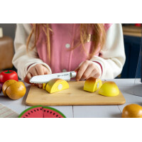 TANNER - Der kleine Kaufmann DEKO - F. Dick Messer Set mit 4 Holzmessern inkl. Messerblock (Abmessung 18,5 x 9 x 28,5 cm, Material FSC-zertifiziertes Holz) 0507.3
