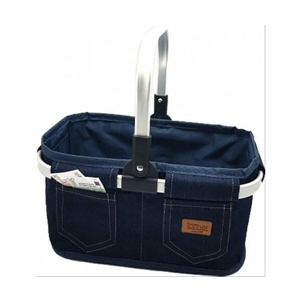 tanner DER KLEINE KAUFMANN TANNER Deco - Moderner Tragekorb, Jeans, Zubehör für Kaufmannsladen, Spielzeug für Kinder, 4095.1