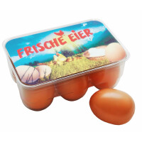 Tanner - Der kleine Kaufmann DEKO 6 Eier in Box (Kaufladenzubehör, Eier in Plastikblister, scannbar) 0312.3