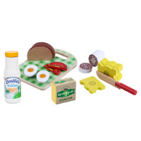 Tanner - Der kleine Kaufmann DEKO "Brotzeit" Vesper-Set (Kaufladenzubehör, 10-teiliges Set, verschiedene Artikel) 0802.9