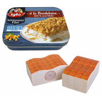 tanner DER KLEINE KAUFMANN TANNER Deco - Iglo Schlemmerfilet, verpackt in Metalldose, Zubehör für Kaufmannsladen, lebensmittelechtes Design, 0991.0