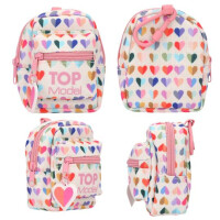 TOPModel Mini Rucksack mit Schreibset | Notizbuch, Bleistift & Radierer | Mini Backpack mit Karabiner | Anhänger für Tasche & Schlüssel | Kinder Schreibwaren Set