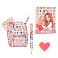 TOPModel Mini Rucksack mit Schreibset | Notizbuch, Bleistift & Radierer | Mini Backpack mit Karabiner | Anhänger für Tasche & Schlüssel | Kinder Schreibwaren Set