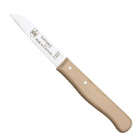 Küchenmesser mit Buchenholzgriff | 7,5 cm gerade Klinge | extra scharf durch Handabzug | rostfrei | Obst- & Gemüsemesser | Made in Solingen Germany