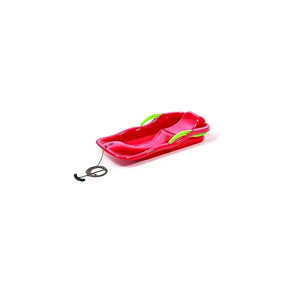 Prosperplast Schlitten Race Rot | schneller Kunststoffschlitten für Schnee & Abfahrten | robust & frostbeständig | leicht & kompakt | strapazierfähig & langlebig | 87×40×18 cm