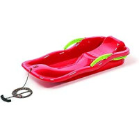 Prosperplast Schlitten Race Rot | schneller Kunststoffschlitten für Schnee & Abfahrten | robust & frostbeständig | leicht & kompakt | strapazierfähig & langlebig | 87×40×18 cm