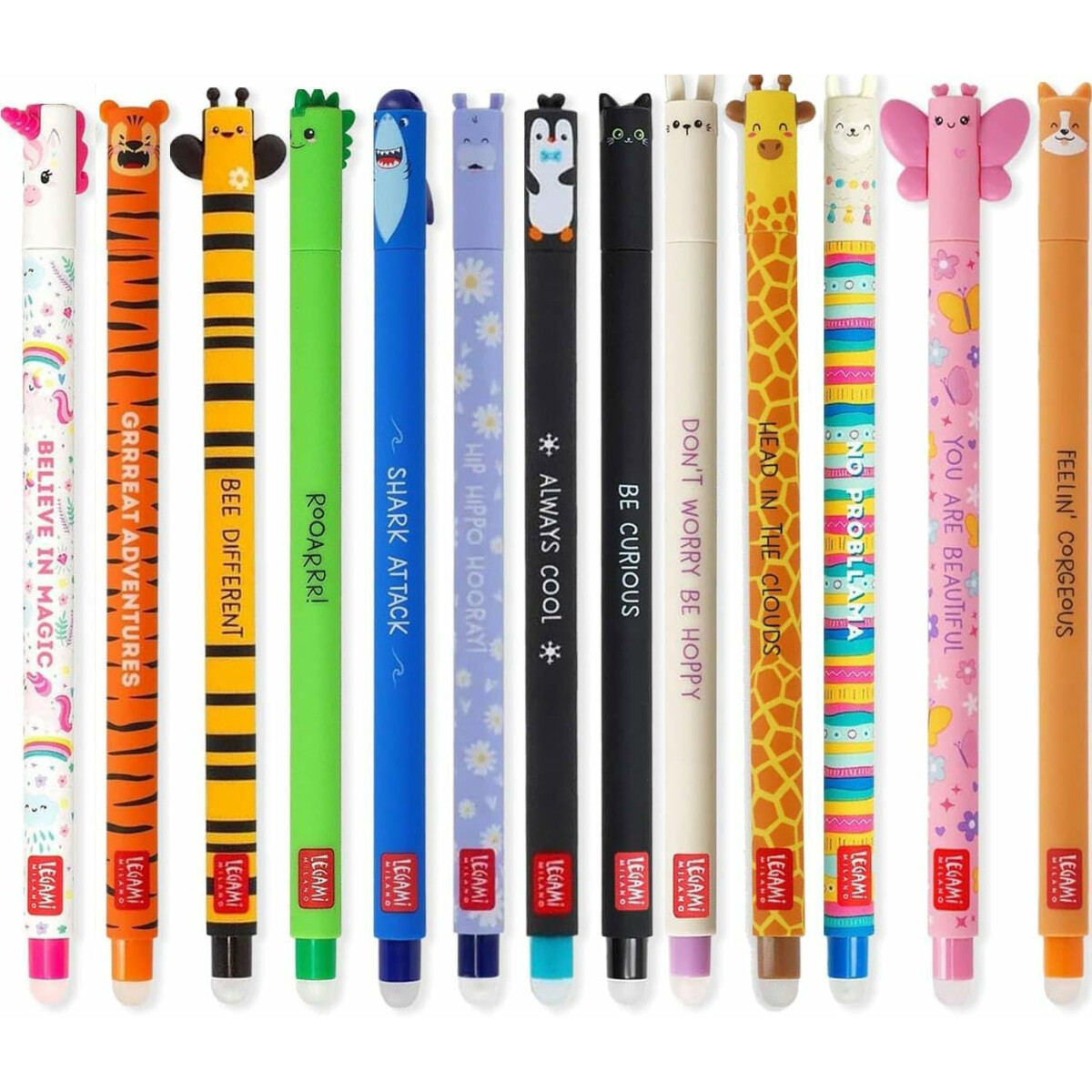 LEGAMI Set mit 13 radierbaren Gelstiften box