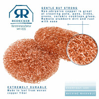 Redecker Bürstenhaus 250120 2 Kupfer-Topfreiniger, 7,5 cm / 20g