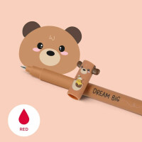 LEGAMI - 3er Set Gel-Radierstifte, Teddy, Lama und Monster Radierbar ohne Blatt zu verbrauchen, 0,7 mm Spitze