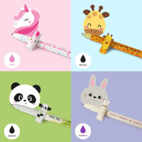 LEGAMI radierbare Gelschreiber Gelstifte mit Tiermotiven Multipack mit neun verschiedenen Stiften Hai, Giraffe, Panda, Lama, Einhorn, Bunny, Pinguin, Teddy und Monster