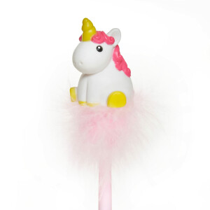 Legami - Kugelschreiber mit leuchtendem Einhorn, Writing is Magic, blaue Tinte, LED-Schreibstift für Kinder und Erwachsene, 0,7 mm Spitze, Unicorn-Thema