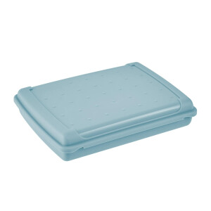 keeeper Frischhaltedose mit Klickverschluss, 17 x 13 x 3,5 cm, 500 ml, Luca Mini, Nordic Blue