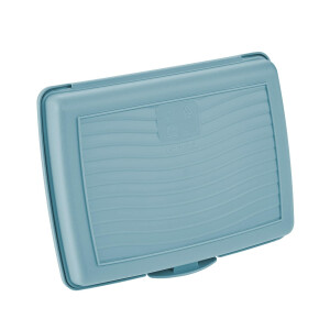 keeeper Frischhaltedose mit Klickverschluss, 17 x 13 x 3,5 cm, 500 ml, Luca Mini, Nordic Blue
