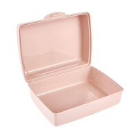 keeeper Handliche Box für Essen, 1 l, Brotdose / Lunchbox, 17 x 13 x 7 cm, Design Sweet Day, Carla Midi, Pink (Nordic Pink)