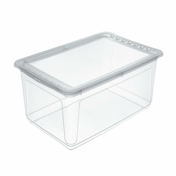 keeeper Aufbewahrungsbox mit Air Control System, Clearbox, 43 l, 59 x 39 x 27 cm, Bea, Natur (Transparent)