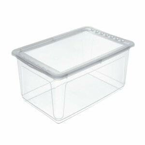 keeeper Aufbewahrungsbox mit Air Control System, Clearbox, 43 l, 59 x 39 x 27 cm, Bea, Natur (Transparent)