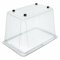 keeeper Aufbewahrungsbox mit Rollen und Air Control System, 63 l, 59 x 39 x 42 cm, Bert, Natur (Transparent)
