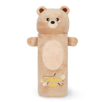 LEGAMI - Super weiches Federmäppchen, Teddy Bear-Motiv, weiches Federmäppchen, Karton mit Malvorlage inklusive, 100% Polyester, Super Soft Pencil Case.