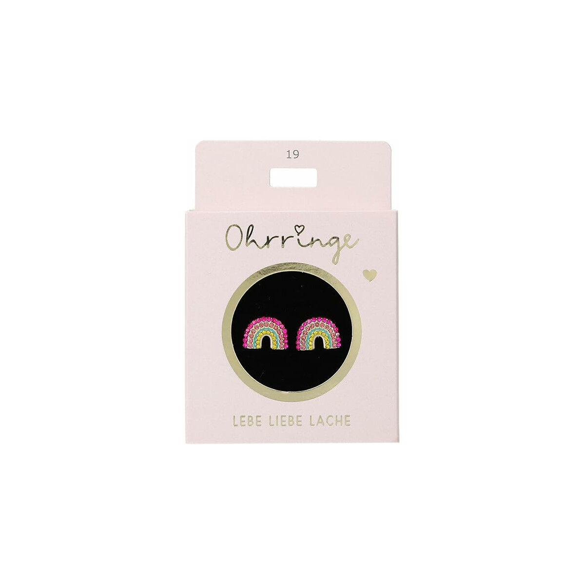 Depesche 13914.019 Glitzer Stecker-Ohrringe in Gold, mit Reg