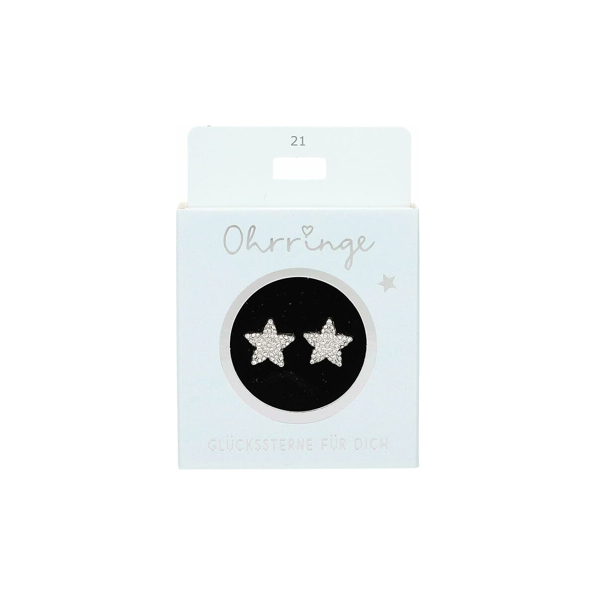 Depesche 13914.021 Glitzer Stecker-Ohrringe in Silber, mit S