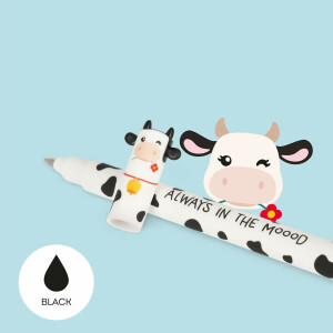 LEGAMI Set mit 8 löschbaren Gelstiften von Farm Sweet Farm mit radierbarer thermoempfindlicher Tinte, schwarz, rosa, grün, rot, löschen ohne das Papier zu verbrauchen, 0,7 mm Spitze