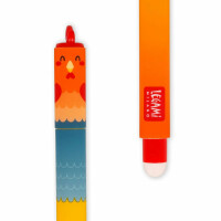 LEGAMI Set mit 8 löschbaren Gelstiften von Farm Sweet Farm mit radierbarer thermoempfindlicher Tinte, schwarz, rosa, grün, rot, löschen ohne das Papier zu verbrauchen, 0,7 mm Spitze