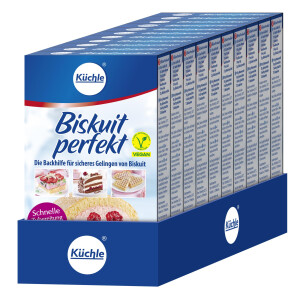 Küchle Biskuitperfekt 75g im 10er Vorratspack | Vegan | Schnelle Zubereitung, ohne Eiertrennen | Die kleine Hilfe für perfekten Biskuitteig | 10 x 75 g Packung