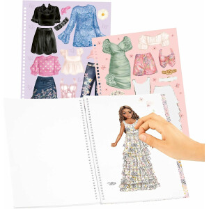 Depesche 13833 TOPModel Summer Feeling - Dress Me Up Stickerbuch mit 24 Seiten Model Motiven zum Verzieren, inkl. 7 Seiten Accessoire Sticker
