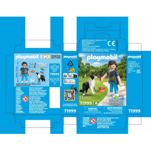 PLAYMOBIL | Martin Rütter Hundetrainer | Spielzeug ab 4 Jahren | Geschenk für Kinder | Fördert Kreativität & Einfühlungsvermögen | Liebevolles Hundetraining-Rollenspiel mit Figur & Zubehör | 71999