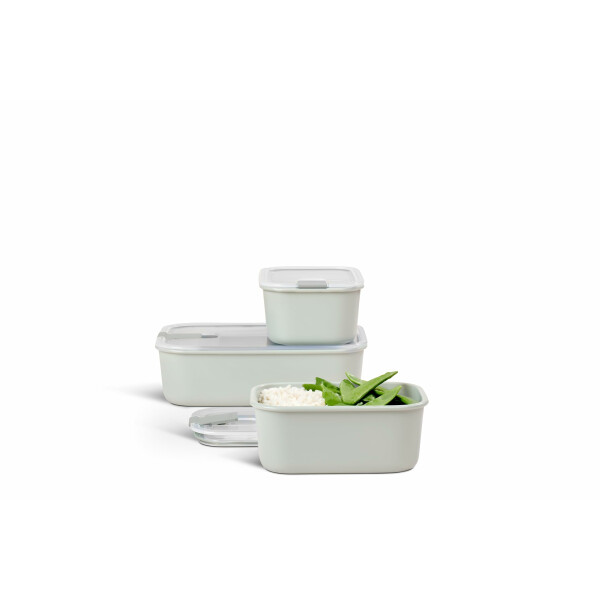 Mepal - Frischhaltedosen set 3-teilig EasyClip - Schüssel mit Deckel & Klickverschluss - Geeignet für Mikrowelle, Dampfgarer, Kühl- und Gefrierschrank - 2 x 700 ml + 1500 ml - Nordic white