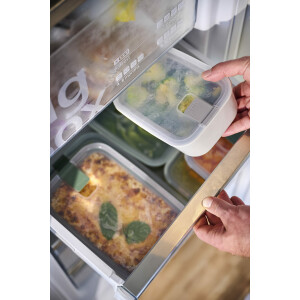 Mepal - Frischhaltedosen set 3-teilig EasyClip - Schüssel mit Deckel & Klickverschluss - Geeignet für Mikrowelle, Dampfgarer, Kühl- und Gefrierschrank - 2 x 700 ml + 1500 ml - Nordic sage