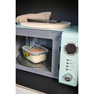 Mepal - Glasbehälter mit deckel Set EasyClip - Meal prep boxen - Geeignet für Mikrowelle, Dampfgarer, Ofen und Gefrierschrank - Luftdicht - Mikrowellengeschirr - 2x 700 plus 1500 ml - Nordic sage
