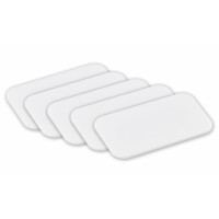 Kesper | 5er Set Schneidebrett, Material: Kunststoff (PE), Maße: 25 x 15 x 0,7 cm, Farbe: Weiß | 30724
