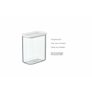 Mepal - Vorratsbehälter Modula 4-teiliges Set - Aufbewahrungsboxen mit Deckel - Küchenorganizer & Vorratsboxen - Stapelbar & Luftdicht - 4x 425 ml - White
