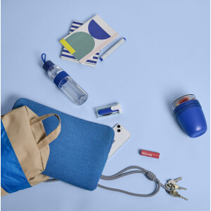Mepal - Lunch set Ellipse - Müslibecher und Trinkflasche - Joghurtbecher to go - Unterteilung für Joghurt & Müsli - Wiederbefüllbare Trinkflasche - 1.2 ml - Nordic sage