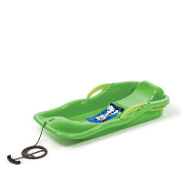 Prosperplast | Bobschlitten Race | Grün | hochwertiger Kunststoff | inkl. Zugseil und Bremshebel | ideal auch als Rodel, Bob, Schlitten oder Schneegleiter