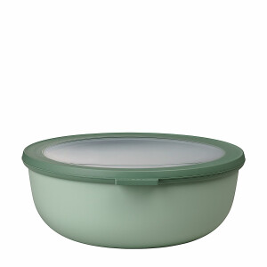 Mepal - Multi Bowl Cirqula Round - Vorratsdose mit Deckel - Geeignet als Luftdichte Aufbewahrungsbox für den Kühlschrank, Mikrowellengeschirr & als Frischhaltedosen - 2250 ml - Nordic Sage