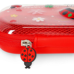 Legami - Wonderwow Federmäppchen, Ladybug Thema, 2 Fächer und Stifthalter, Innenfach mit Netzstoff, Reißverschluss, 23 x 11 x 5 cm