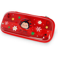 Legami - Wonderwow Federmäppchen, Ladybug Thema, 2 Fächer und Stifthalter, Innenfach mit Netzstoff, Reißverschluss, 23 x 11 x 5 cm
