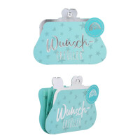 Depesche WUNSCHERFÜLLER Geschenk-Portemonnaie | Mini Geldbörse als kreative Geldgeschenk Verpackung | mit Magnetverschluss & Innenkärtchen | 1 Stück, Design zufällig | Retro Look