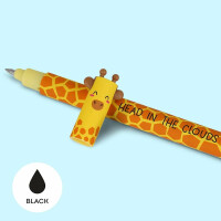 LEGAMI Set mit 19 radierbaren Gelstiften mit thermoempfindlicher Radiertinte, verschiedene Tintenfarben und Schaftdesigns, 0,7 mm Spitze, Tiermotive