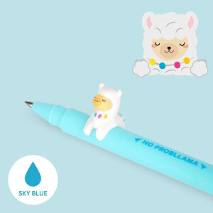 LEGAMI - Gelstift - Lovely Friends, dekoratives Tier, abnehmbar und neu kombinierbar, verhindert Rollen, feine 0,5 mm-Spitze, 3er Set Faultier Lama und Koala (3er Set FLUFFY)
