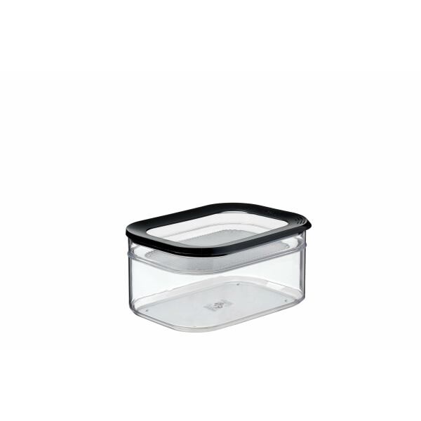 Mepal - Kühlschrankdose Modula - Kühlschrank Vorratsdose mit Deckel - Geeignet zur Aufbewahrung von Fleischprodukten und Käse - Aufbewahrung & Kühlschrankorganizer - 550 + 2000 ml - Black