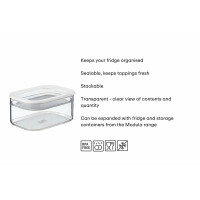 Mepal - Kühlschrankdose Modula - Kühlschrank Vorratsdose mit Deckel - Geeignet zur Aufbewahrung von Fleischprodukten und Käse - Aufbewahrung & Kühlschrankorganizer - 550 + 2000 ml - Black