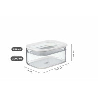 Mepal - Kühlschrankdose Modula - Kühlschrank Vorratsdose mit Deckel - Geeignet zur Aufbewahrung von Fleischprodukten und Käse - Aufbewahrung & Kühlschrankorganizer - 550 + 2000 ml - Black