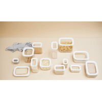 Mepal - Kühlschrankdose Modula - Kühlschrank Vorratsdose mit Deckel - Geeignet zur Aufbewahrung von Fleischprodukten und Käse - Aufbewahrung & Kühlschrankorganizer - 550 + 2000 ml - Black