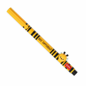 Legami - Gelschreiber mit dekorativem Tier - Lovely Friends, Bee -Thema, nicht rollend, schwarze Tinte, entfernbares und wieder kombinierbares Tier, 0,5 mm Spitze